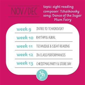 Monthly Schedule: November & December